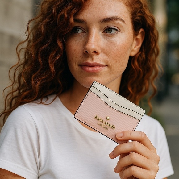 Kate Spade Madison Small Slim Card Holder - Rose Smoke Multi - NWT - Picture 2 of 11